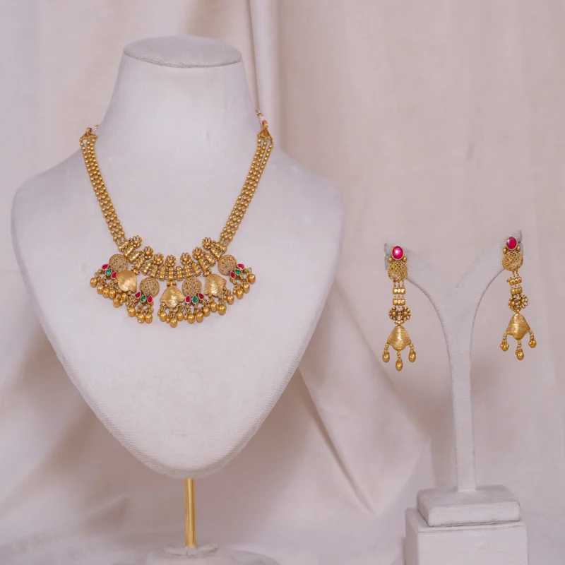 Antique Gulabful Necklace(AN-NK-47-M)