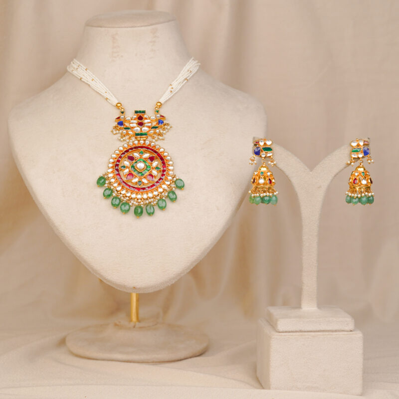 Jadtar Round Pendant (JA-PD-11-M)