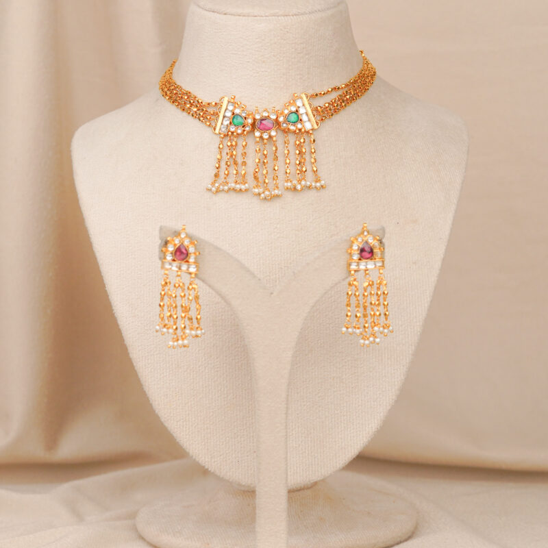 Antique Hira Kanthi Necklace(AN-NK-50-M)