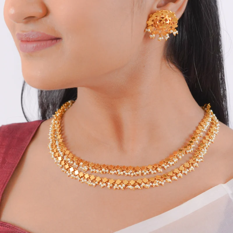 Antique Aari Cutting Necklace (AN-NK-58-M)
