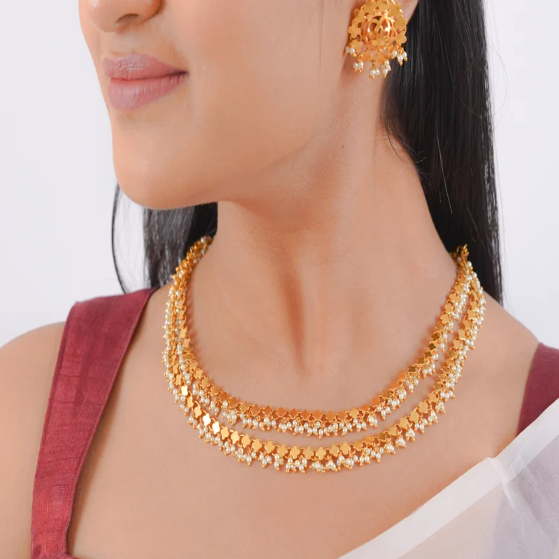 Antique Aari Cutting Necklace (AN-NK-58-M)